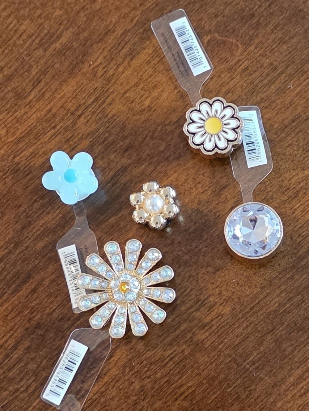 Crocs Shoes Charms Pearls Daisy's & Blink Lot Of 5 New